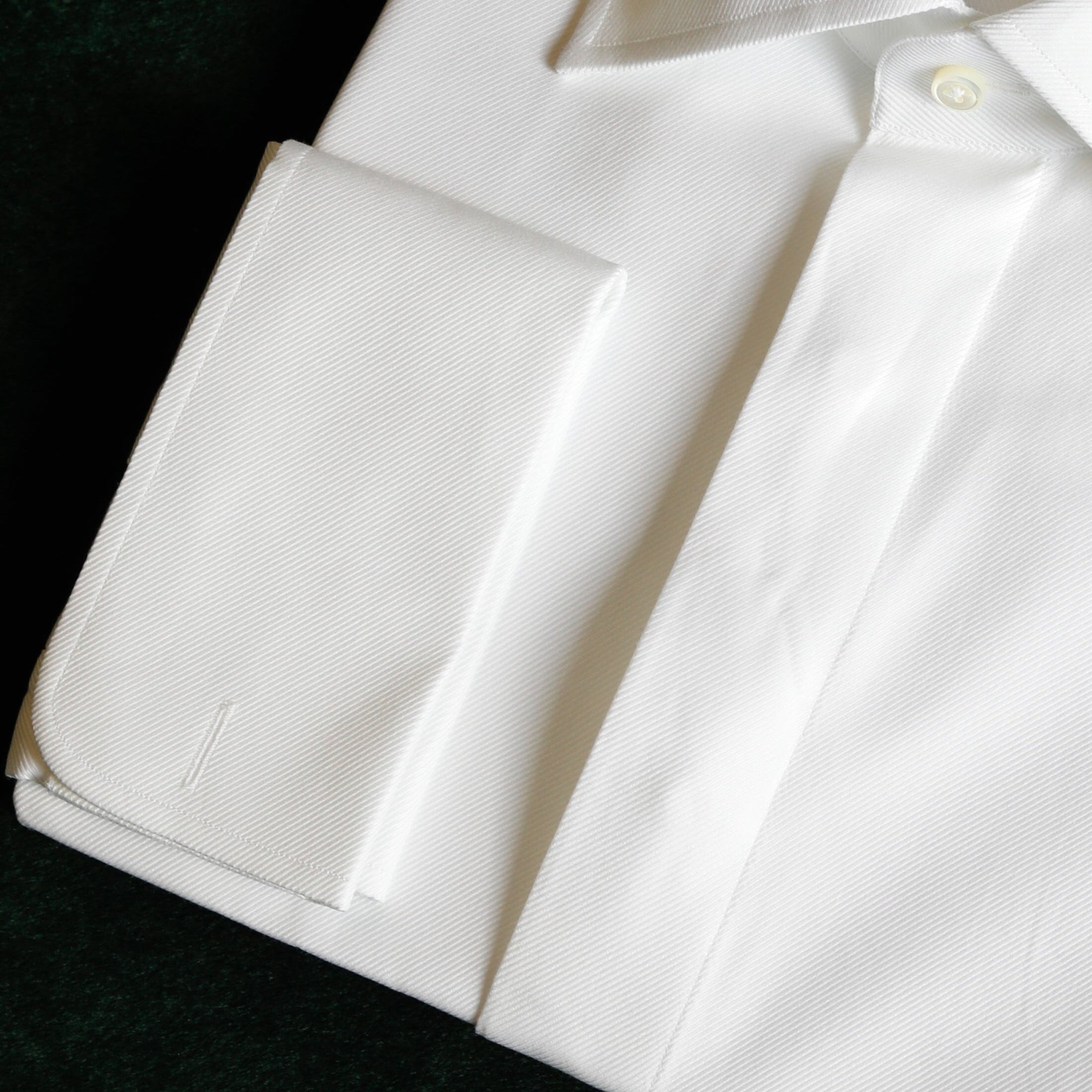 Fly Front Dinner Shirt - White