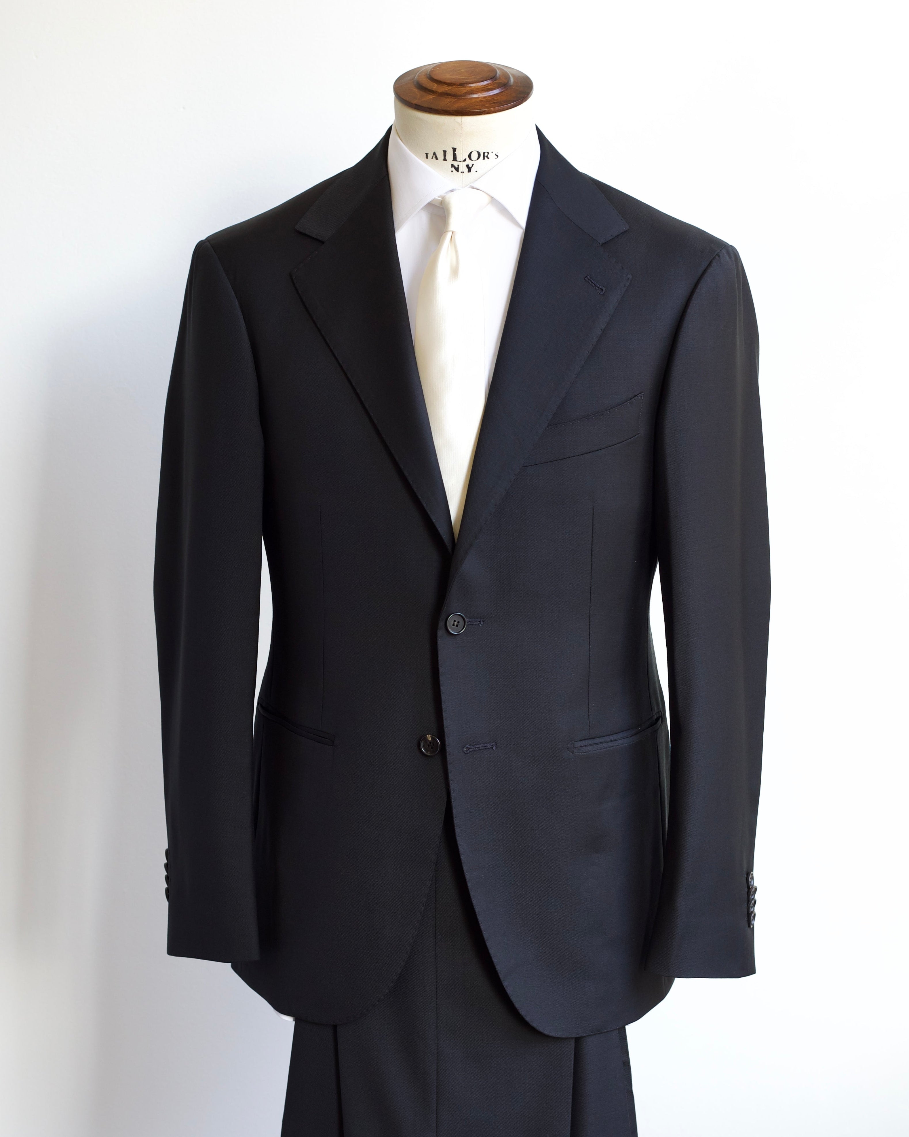 Wool Single Breasted Suit - Navy