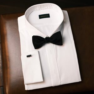 Bib Front Dinner Shirt - White