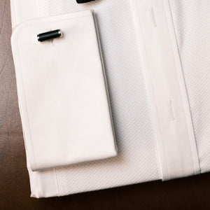 Bib Front Dinner Shirt - White