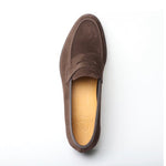 Load image into Gallery viewer, Albers Unlined Suede Dark Brown Penny Loafers
