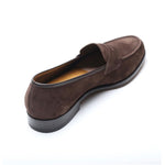 Load image into Gallery viewer, Albers Unlined Suede Dark Brown Penny Loafers
